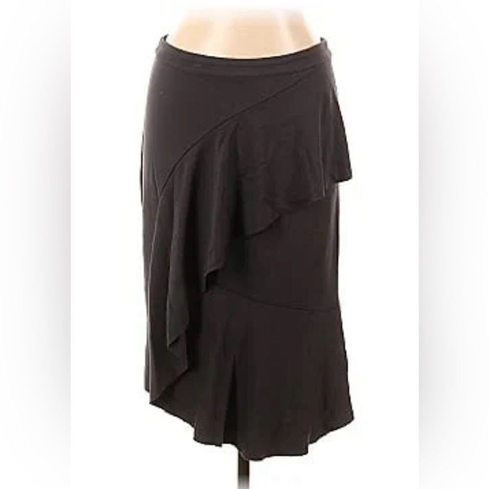 Gray Asymmetrical Ruffled Knee-Length Skirt. NWT. 4 - Picture 6 of 6